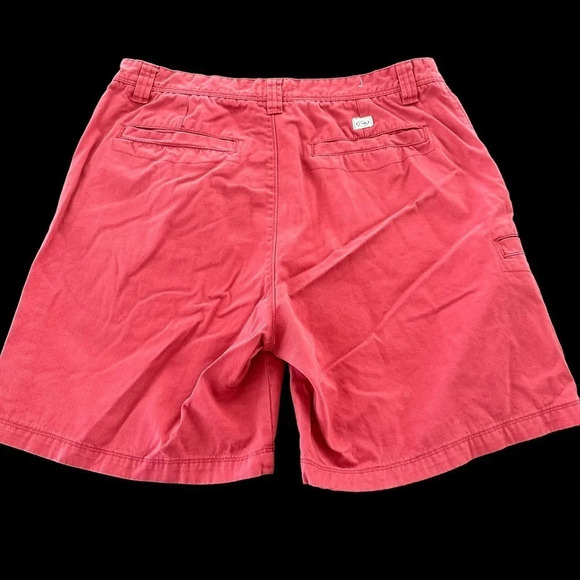 Quik Silver Edition Mens 36 waist Flat Front Shorts Red Orange Side Pocket 7” - Picture 2 of 7